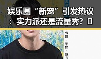 娱乐圈“新宠”引发热议：实力派还是流量秀？🤔